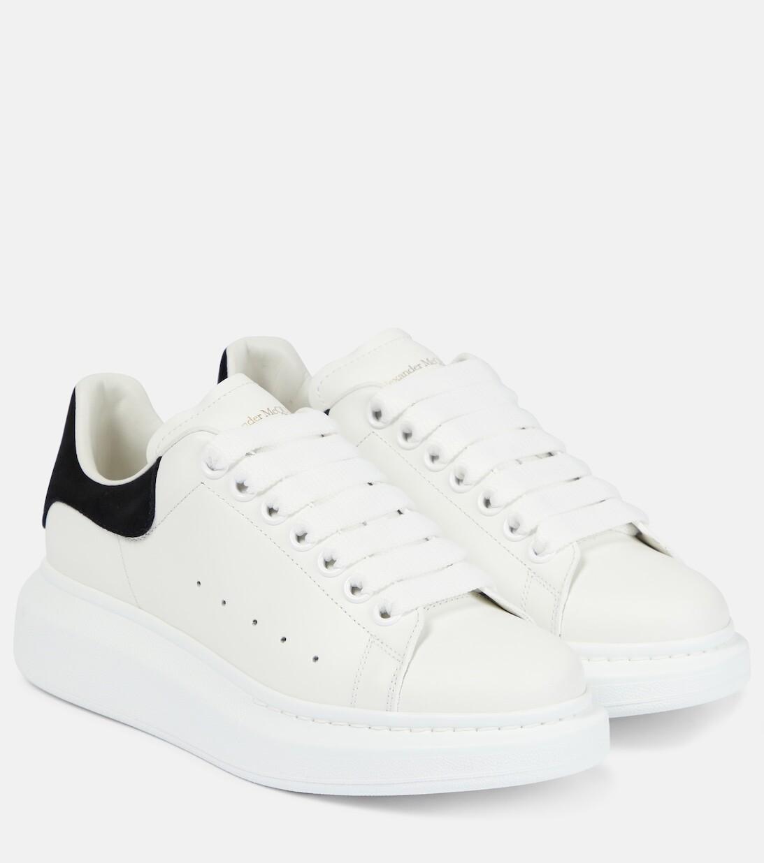 Кожаные кроссовки оверсайз Alexander McQueen, белый