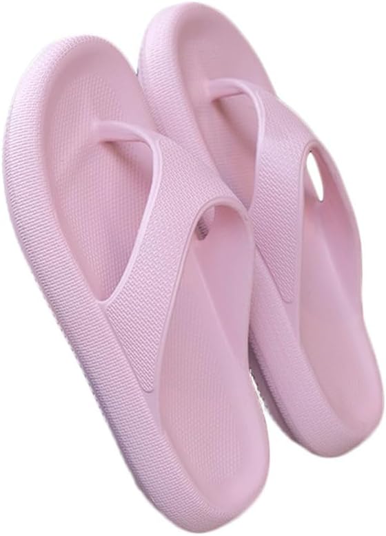 

Сандалии-флип-флопы JadeRich Cloud с толстой подошвой, мягкие шлепанцы с амортизирующей подошвой, противоскользящие для ванной комнаты, унисекс, розовый