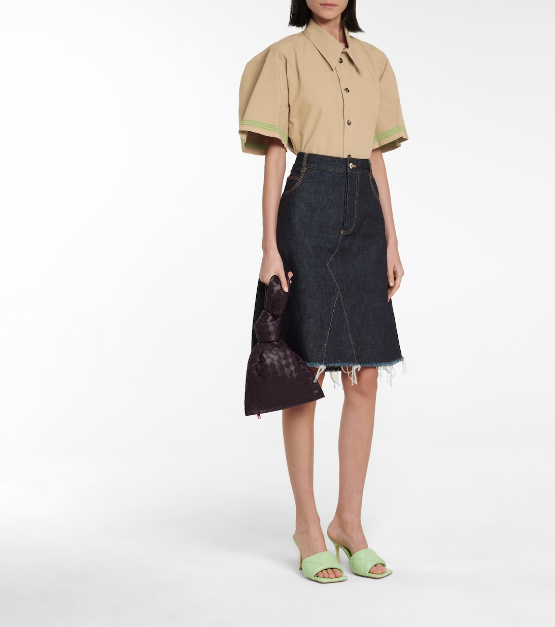 Сандалии из резиновой кожи Lido Bottega Veneta, Pistachio — фото 2