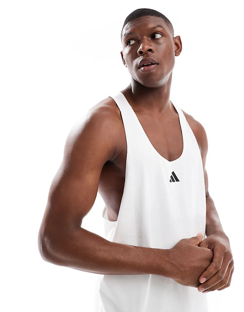 

adidas performance Power Stringer Футболка белого цвета