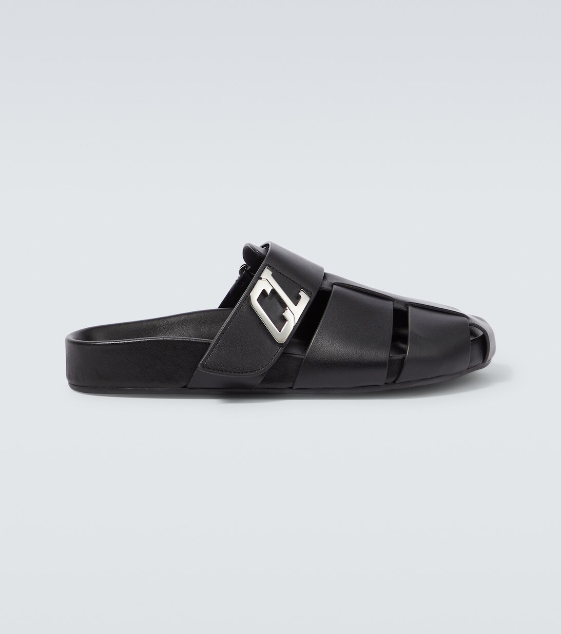 

Кожаные тапочки Abubizz Christian Louboutin, черный