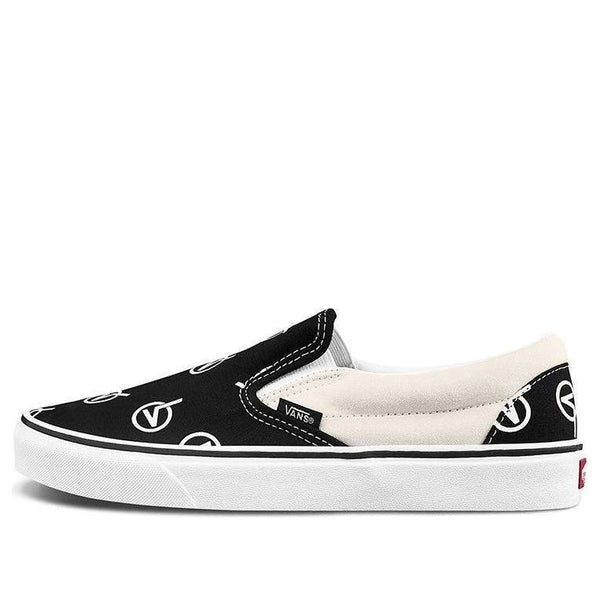 

Кроссовки classic slip-on 'circle v' Vans, черный
