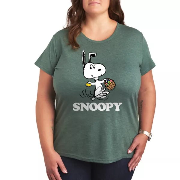 

Футболка с принтом Snoopy и корзиной арахиса Licensed Character, зеленый