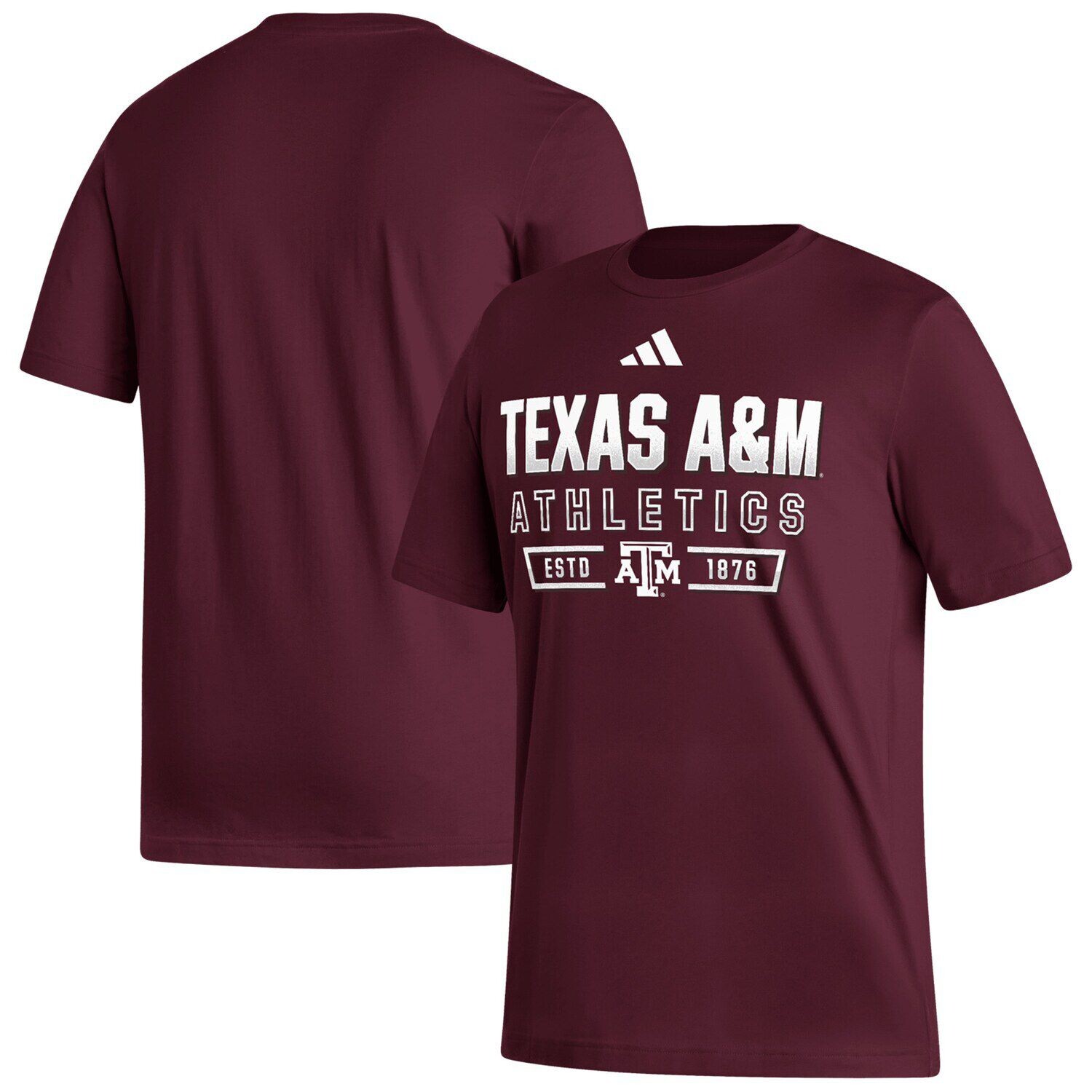 

Мужская темно-бордовая футболка Texas A&M Aggies Head of Class Fresh adidas, Красный, Мужская темно-бордовая футболка Texas A&M Aggies Head of Class Fresh adidas