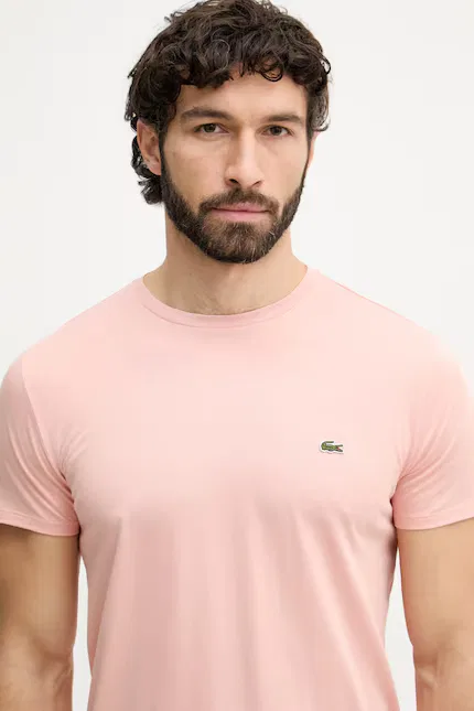 Футболка хлопковая Lacoste, розовый — фото 4