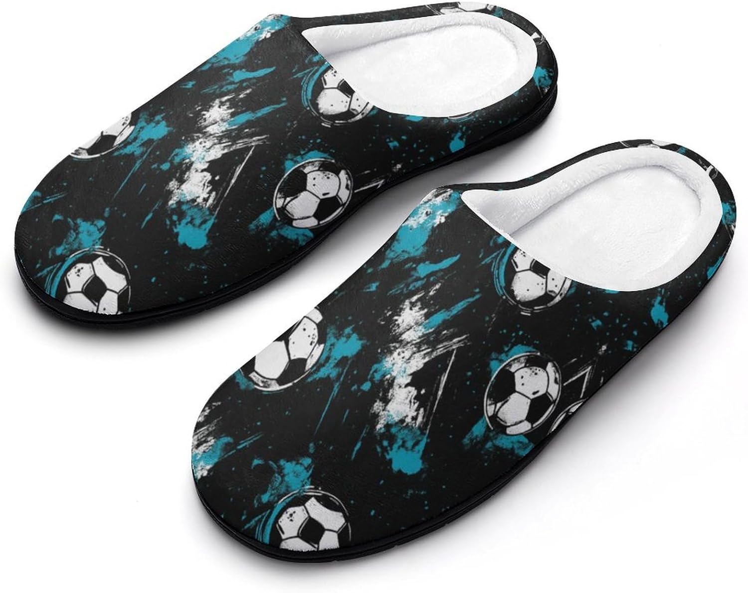 

Мужские хлопковые тапочки с тропическими яркими цветами и листьями, для дома и улицы, теплые, уютные, мягкие, с нескользящей подошвой Daihanle, Retro Soccers