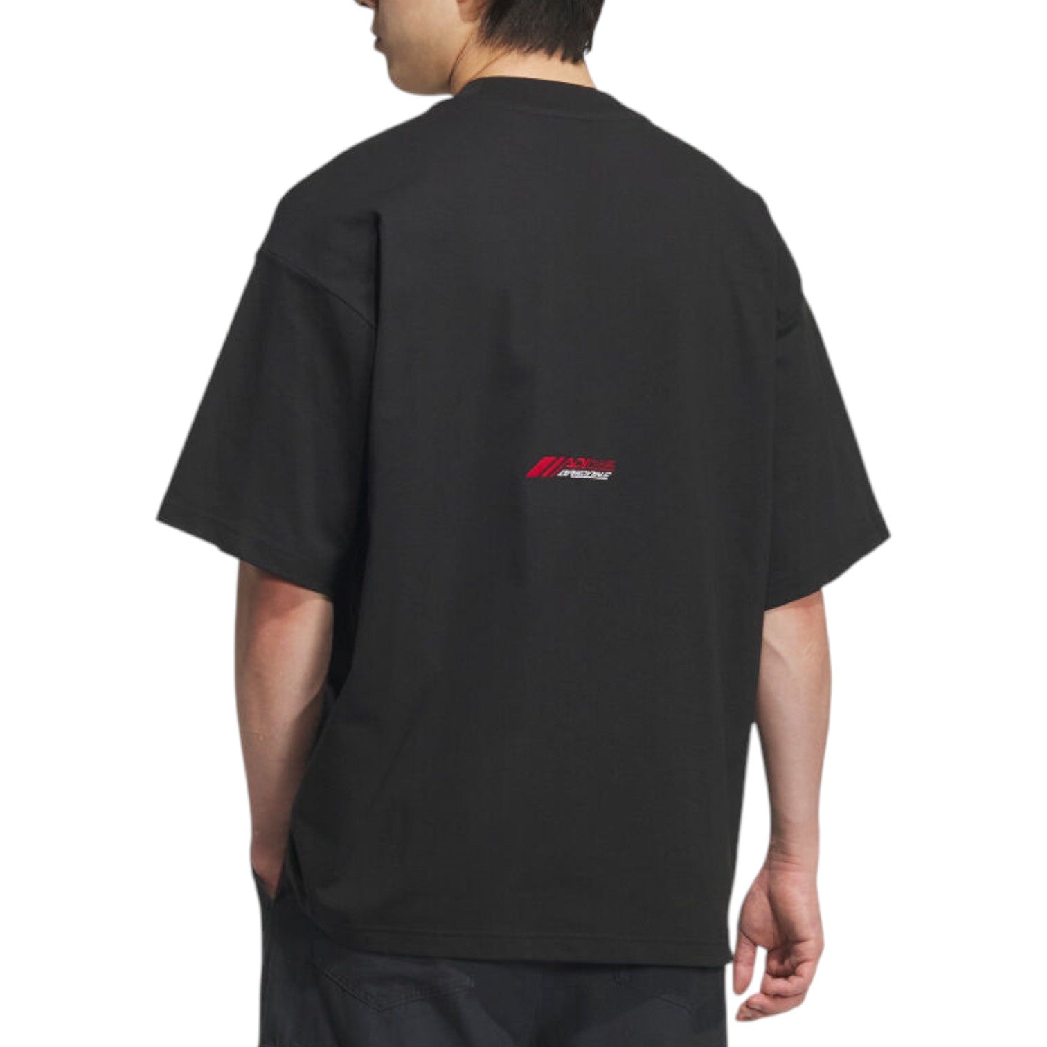 Футболка adidas Short-Sleeved Oversize T-shirt Asia Sizing 'Black' — фото 3