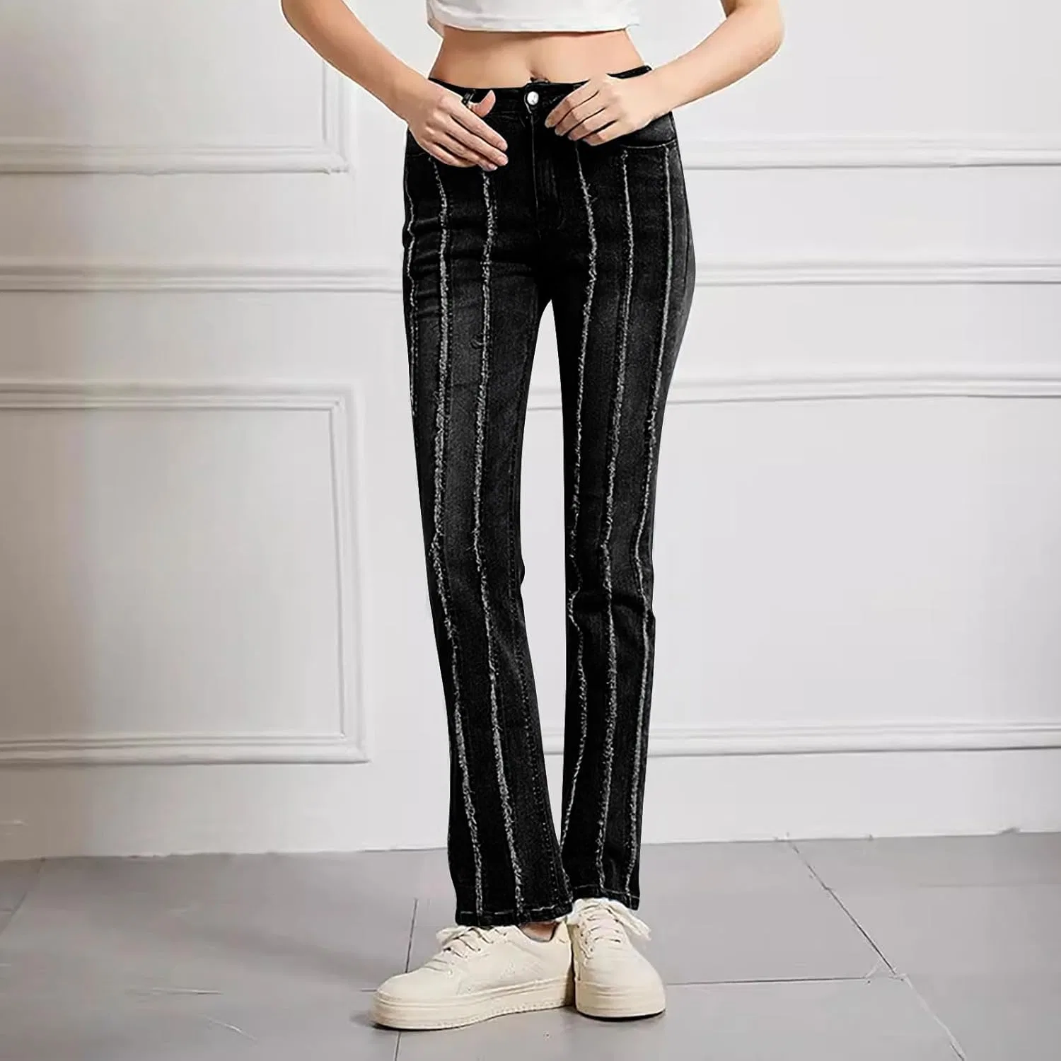 Джинсы stretch bootcut, Черный — фото 2