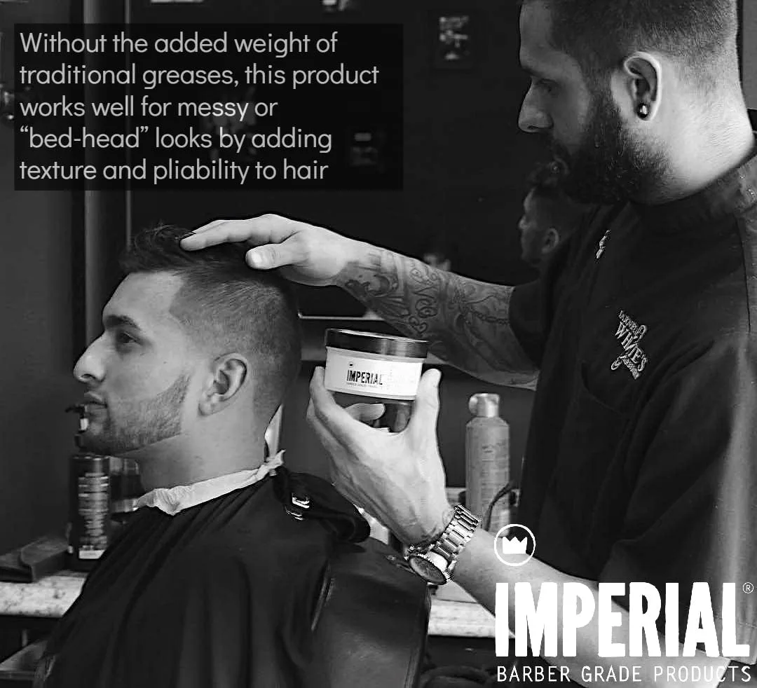 Помада для волос Imperial Barber Fiber Pomade - средняя фиксация, на водной основе, с высоким блеском, содержит текстурирующие волокна для укладки мужских волос. Дорожный размер 57 г. 56.70 г (1 шт.) — фото 3