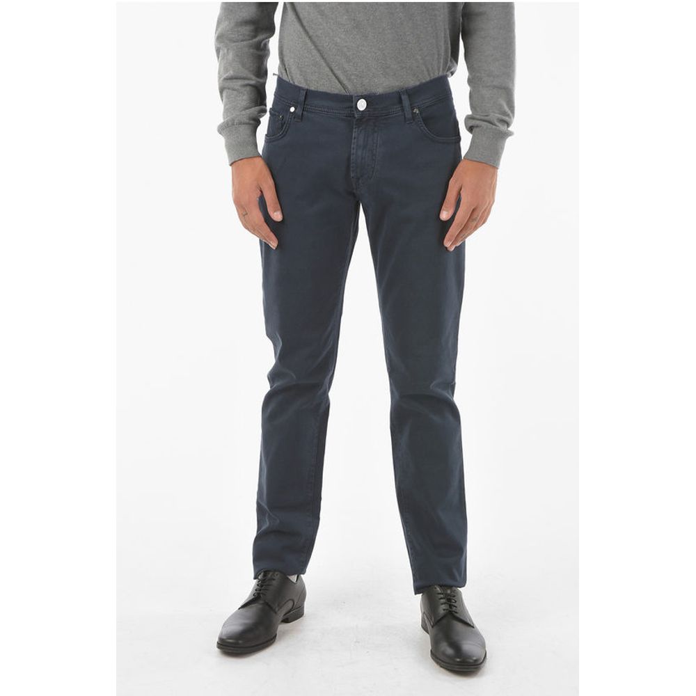 

Прямые брюки ID Stretchy Cotton M ALGA FIX с 5 карманами Corneliani, Blue