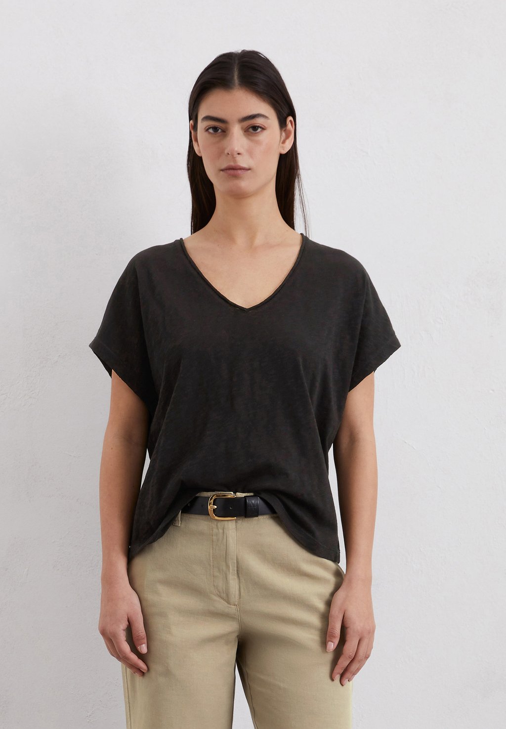

Базовая футболка V NECK SHORT SLEEVE Marc O'Polo, черный