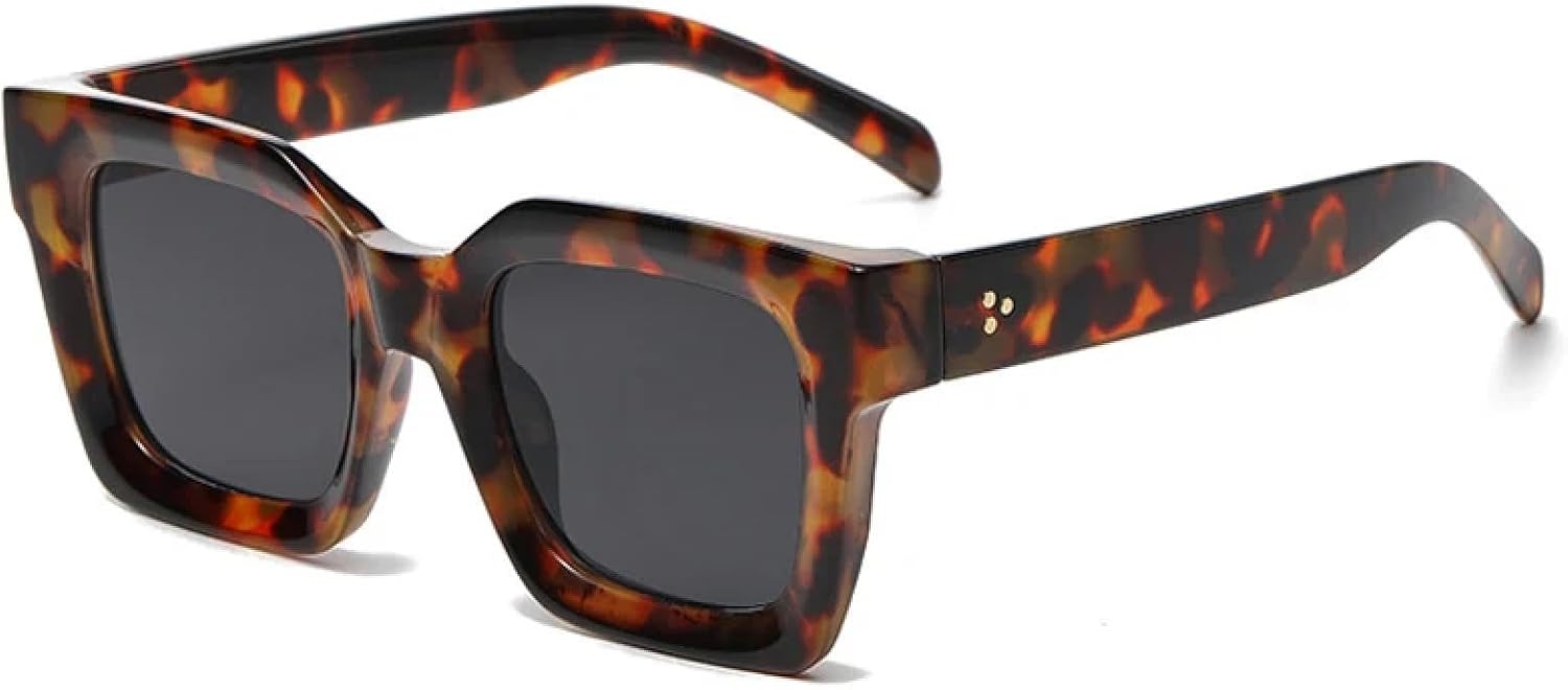 

Солнцезащитные очки с защитой от УФ-излучения UV400 | Заклепки, для мужчин и женщин, с градиентным покрытием, для занятий спортом на открытом воздухе и вождения DSVIGF, Leopard Grey