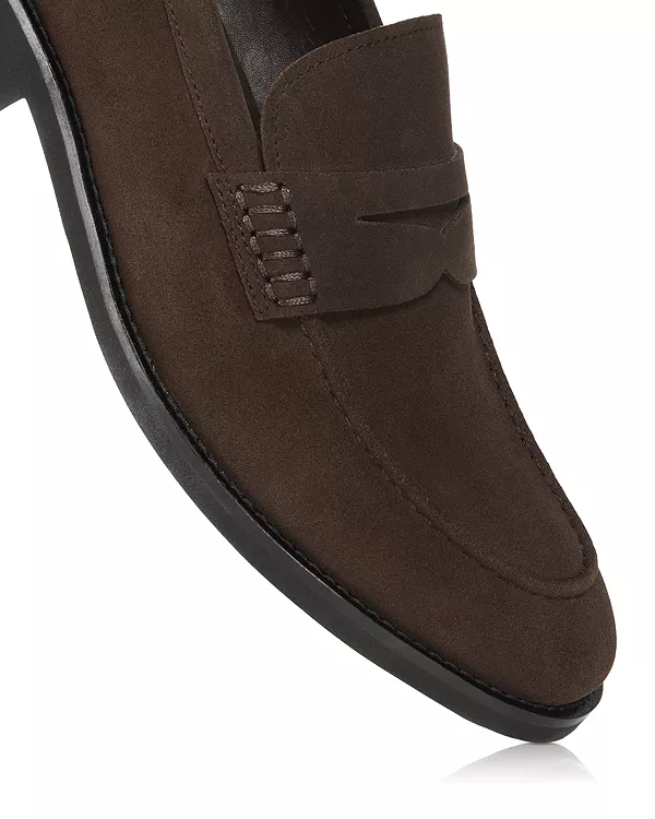 Мужские замшевые лоферы с монеткой - эксклюзив. The Men'S Store At Bloomingdale'S, коричневый — фото 4