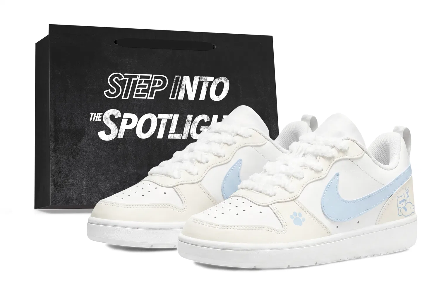 Кроссовки для скейтбординга Nike Court Borough Light Blue Meow Trail