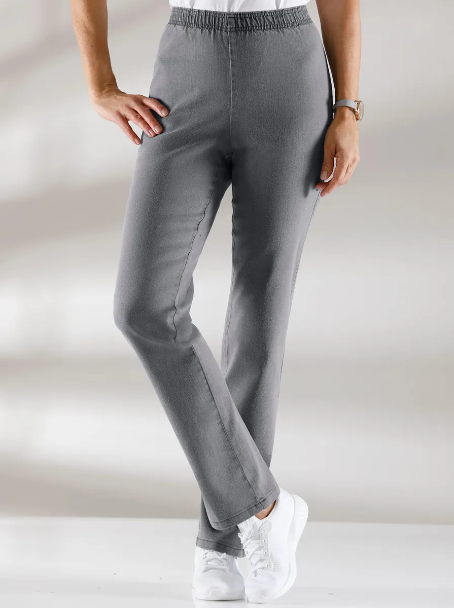 

Джинсы Classic Basics с эластичной талией (1 шт.), серый