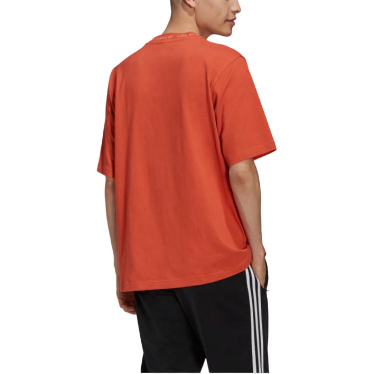 Футболка мужская оранжево-красная Adidas Originals — фото 4