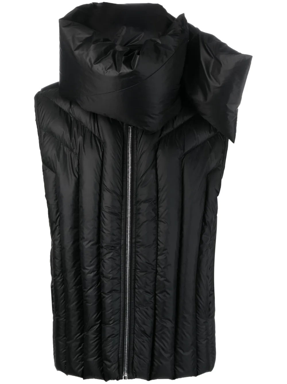 

Дутый жилет Gimp со съемным воротником Rick Owens, черный