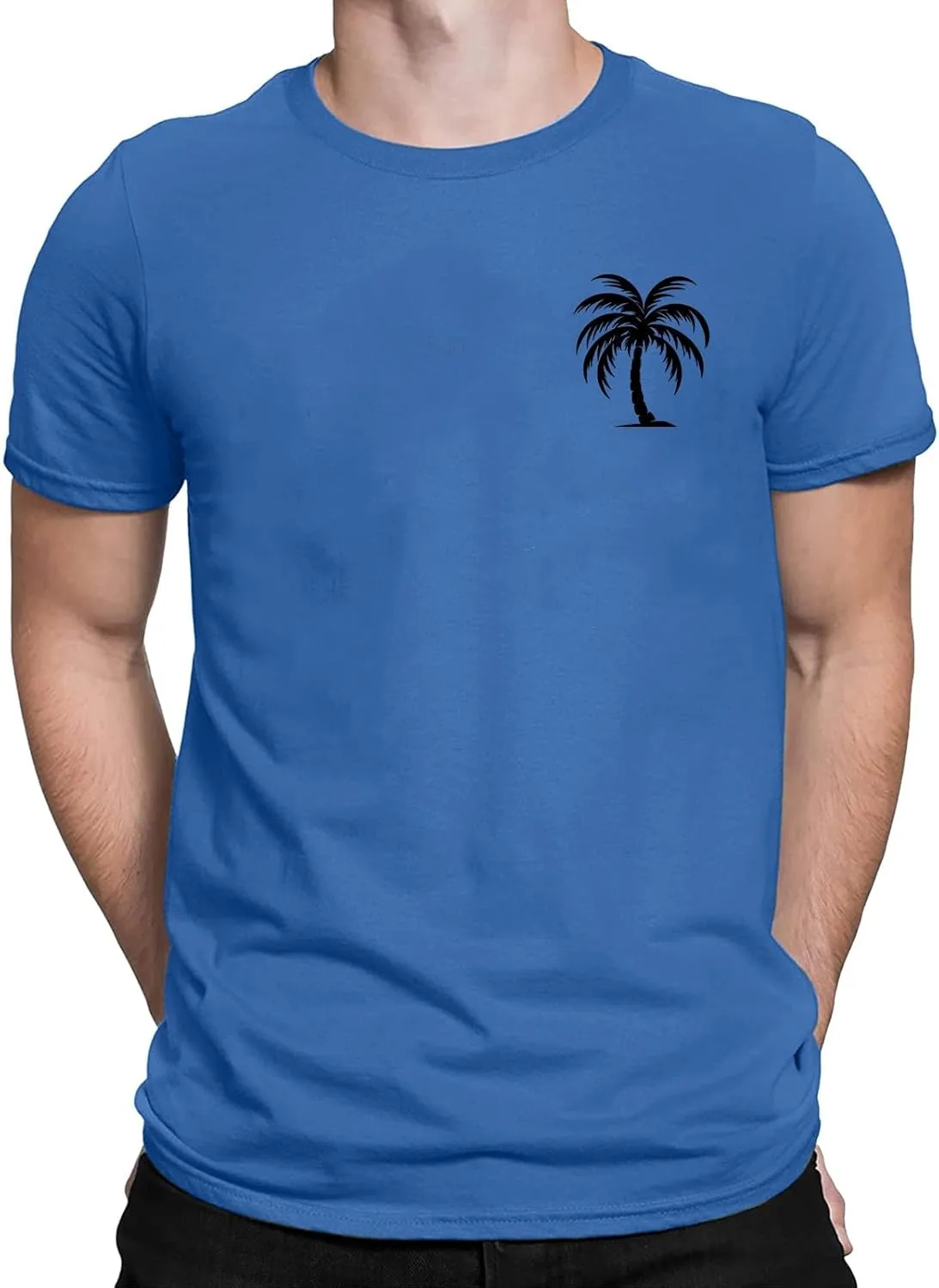 Мужская футболка Palm Tree с коротким рукавом, хлопок, летняя