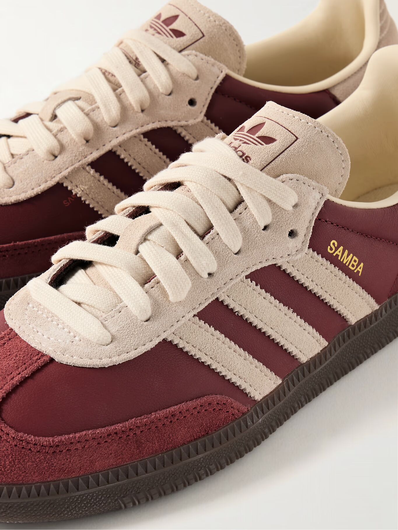 

Кожаные кроссовки Samba OG с замшевой отделкой ADIDAS ORIGINALS, бордовый