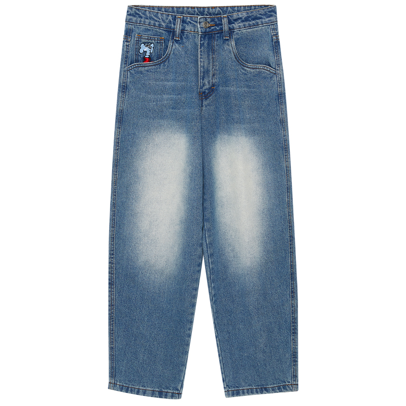 

Джинсы Unisex MIND ERROR, потертые синие