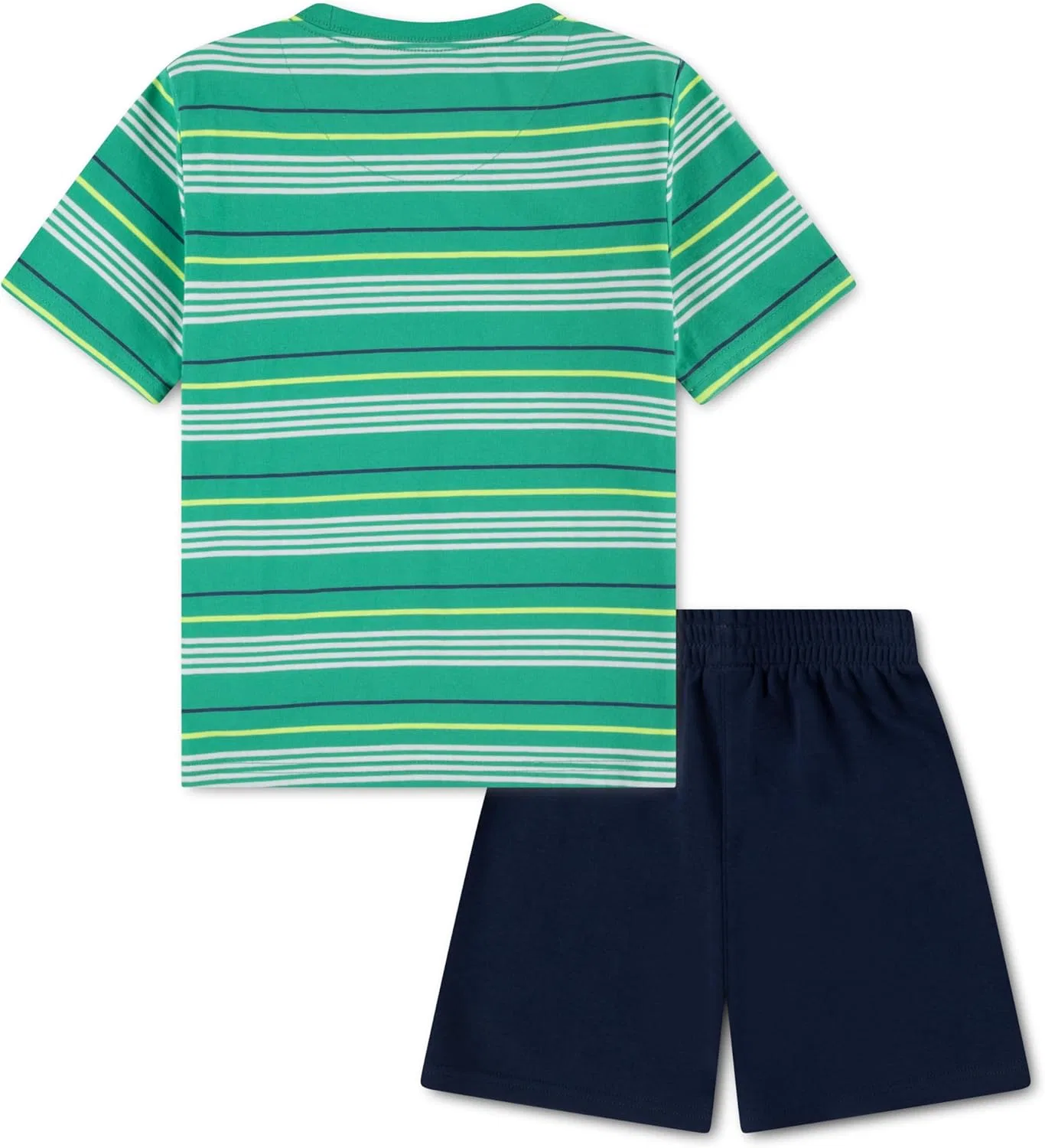 Детский спортивный комплект Nike Striped Sportswear Club, футболка и шорты, Stadium Green — фото 2