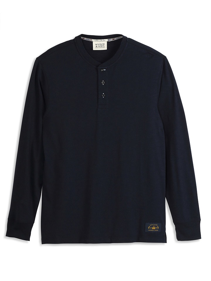 

Лонгслив Scotch & Soda, темно-синий