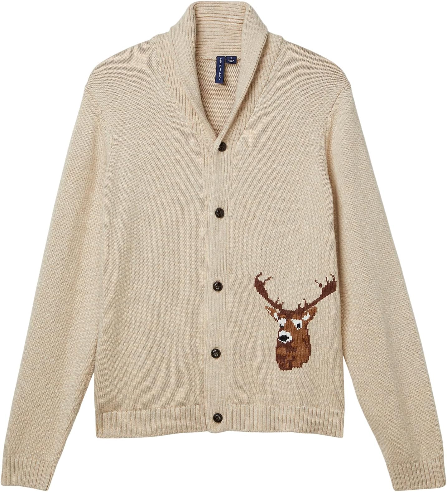 

Свитер Janie and Jack Deer Intarsia Sweater, Khaki