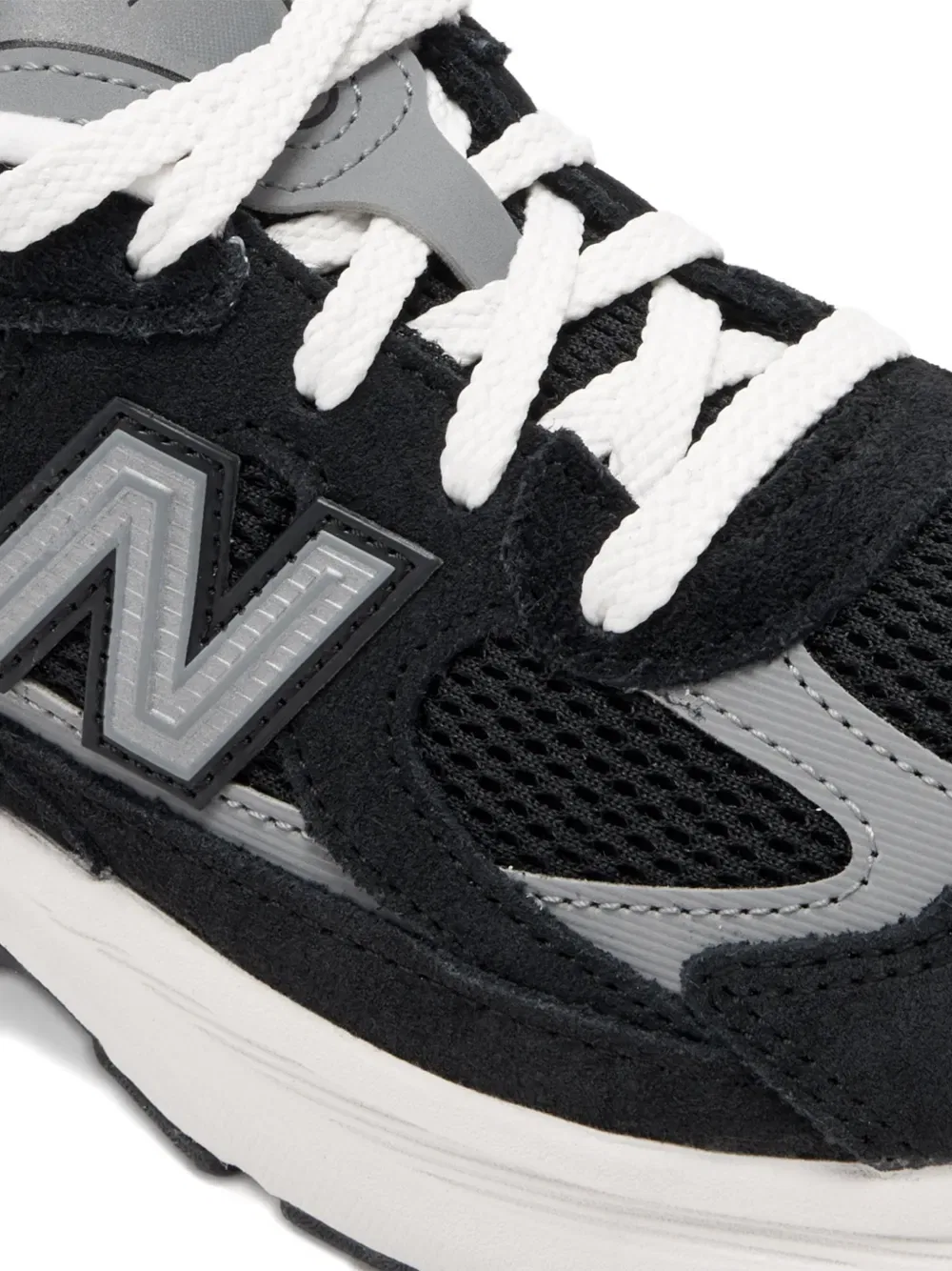 Кроссовки с логотипом и аппликацией New Balance Kids, черный — фото 4