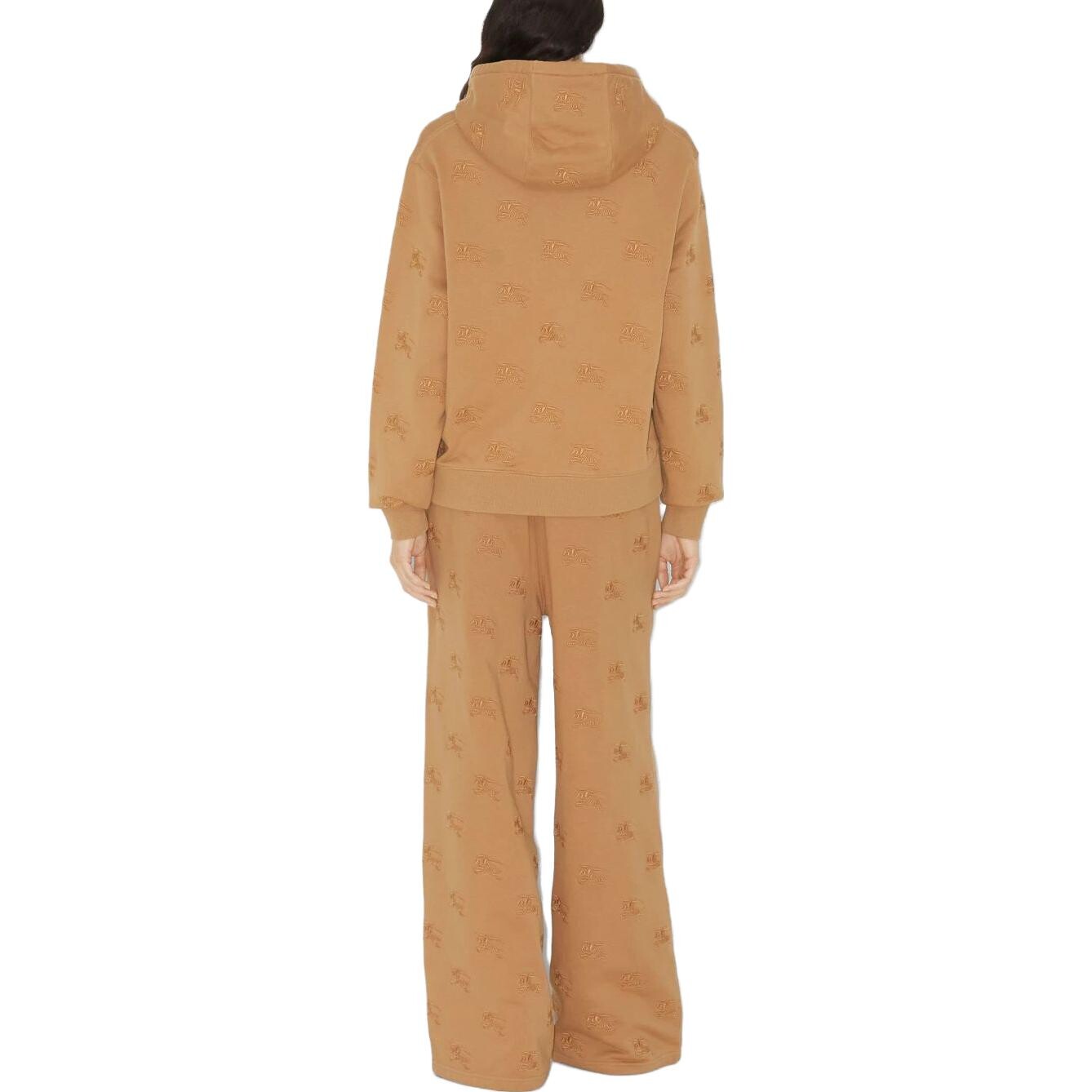 Худи Burberry EKD Cotton, свободный крой, коричневый — фото 3