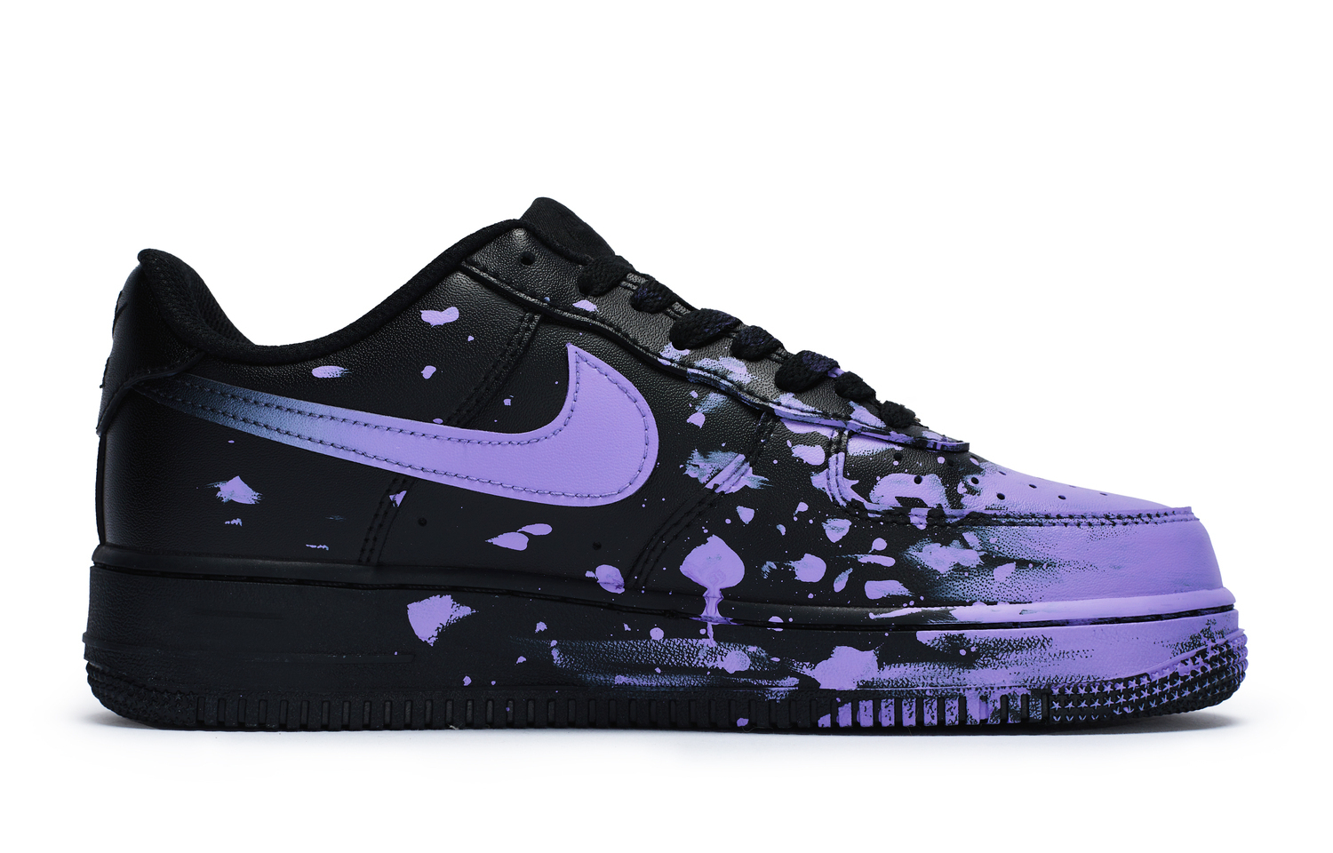 Nike Кроссовки Air Force 1 для скейтбординга унисекс низкие фиолетово-черные, цвет Black Purple — фото 3
