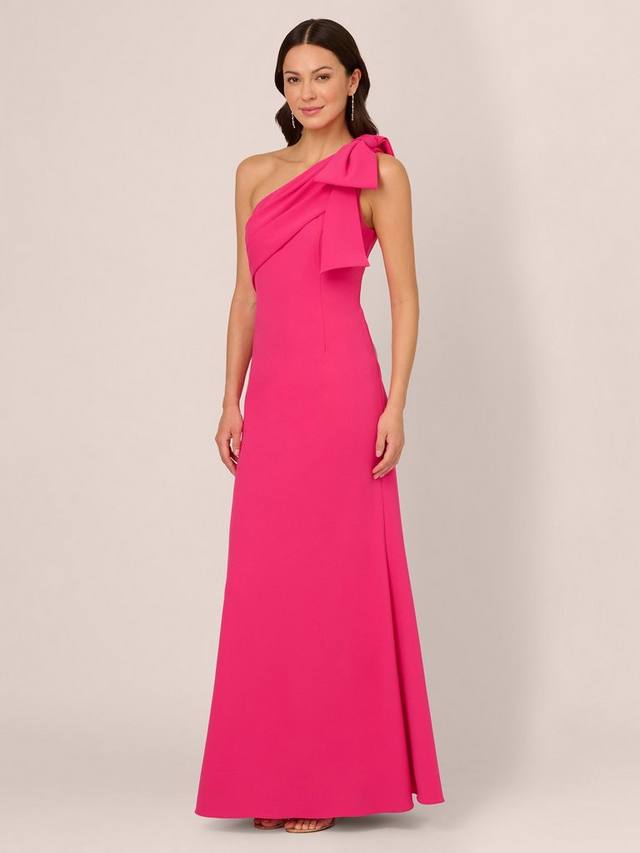 

Платье макси из эластичного крепа Adrianna Papell, цвет Hot Pink