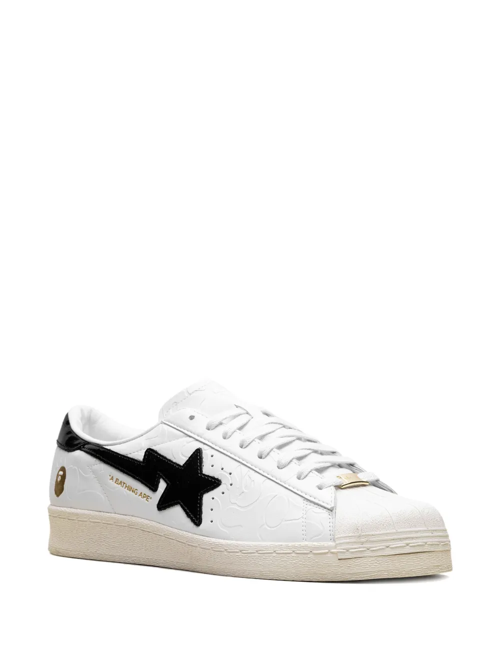 Кроссовки Superstar Vintage White Black из коллаборации с A Bathing Ape Adidas, белый — фото 2