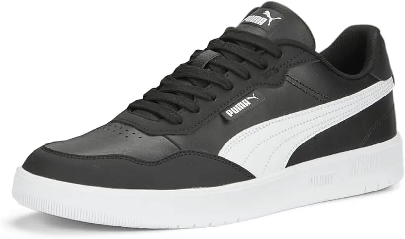 Мужские кроссовки PUMA Court Ultra Lite на шнуровке для повседневной носки - черные, черный — фото 2