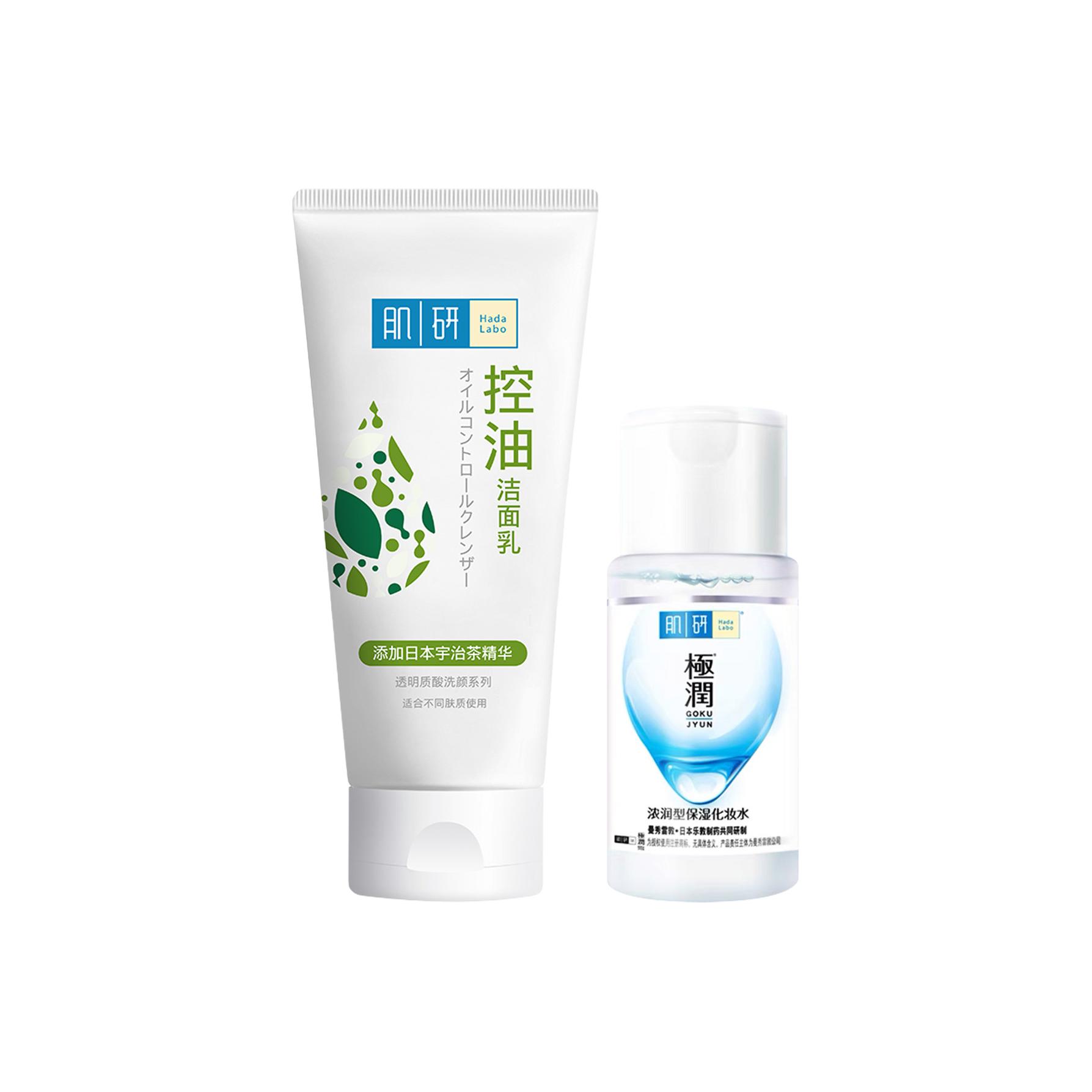 

Набор для ухода за кожей с гиалуроновой кислотой: очищающее средство и тоник, увлажняющий и питающий, 100 г + 80 мл HADA LABO