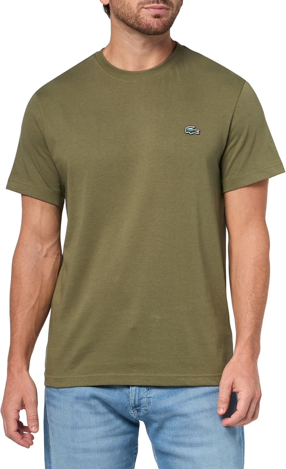 

Мужская свободная футболка Lacoste с фирменным принтом, Olive, Хаки, Мужская свободная футболка Lacoste с фирменным принтом, Olive