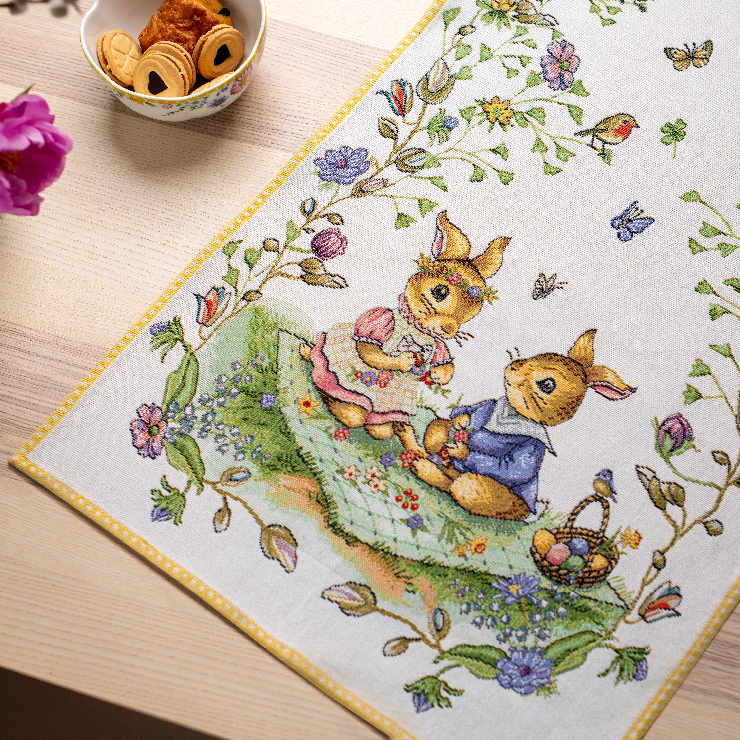 

Настольная дорожка Spring Fantasy Villeroy & Boch, зелено-белый