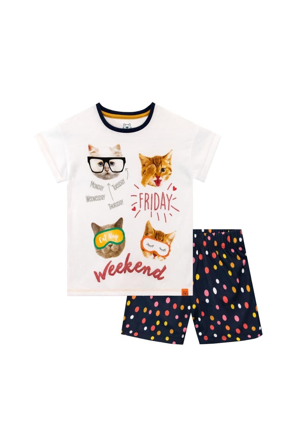 

Короткая пижама Cat Weekend Harry Bear, белый