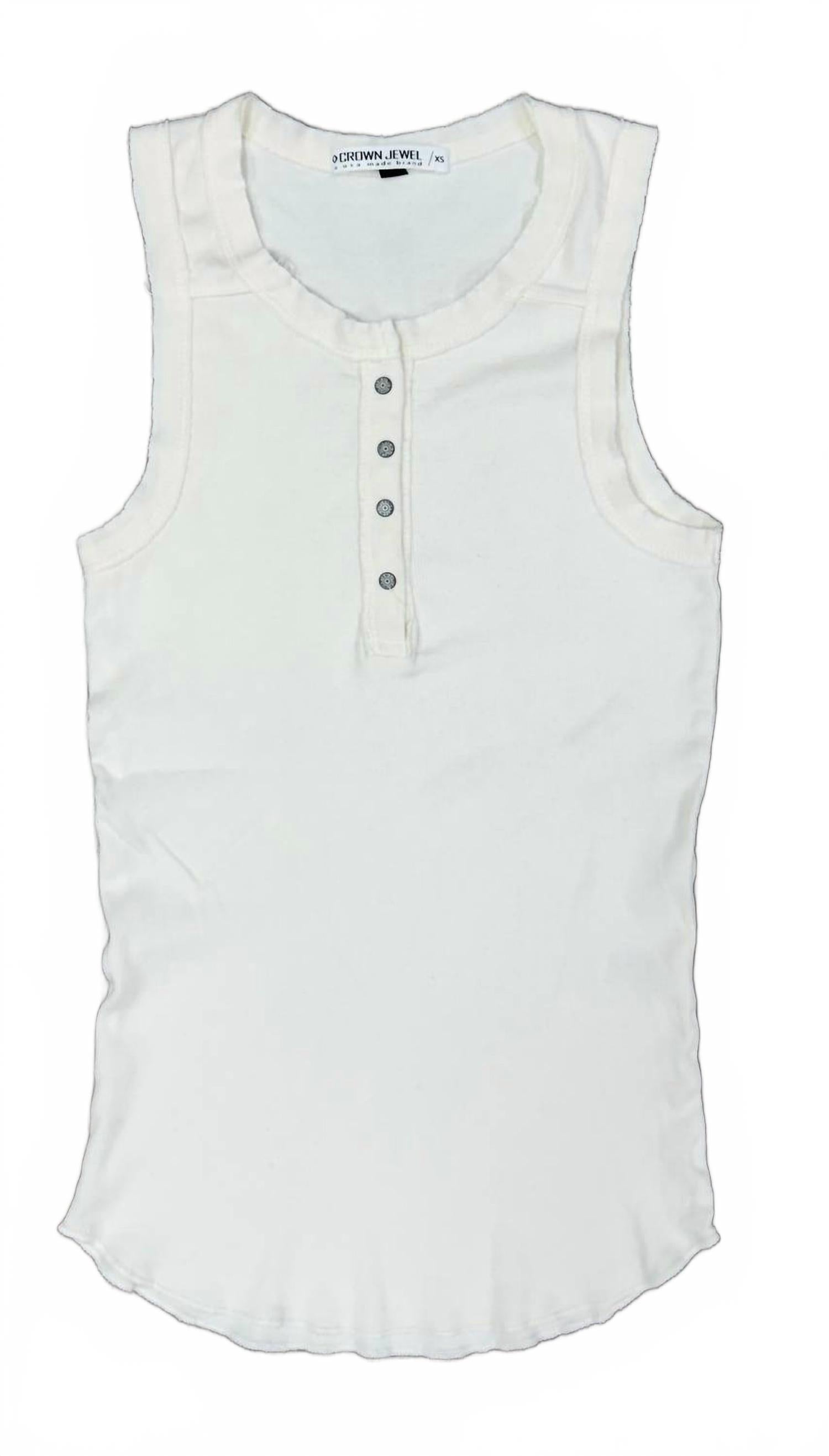 

CROWN JEWEL Женская майка-поло с круглым вырезом, жемчужного цвета