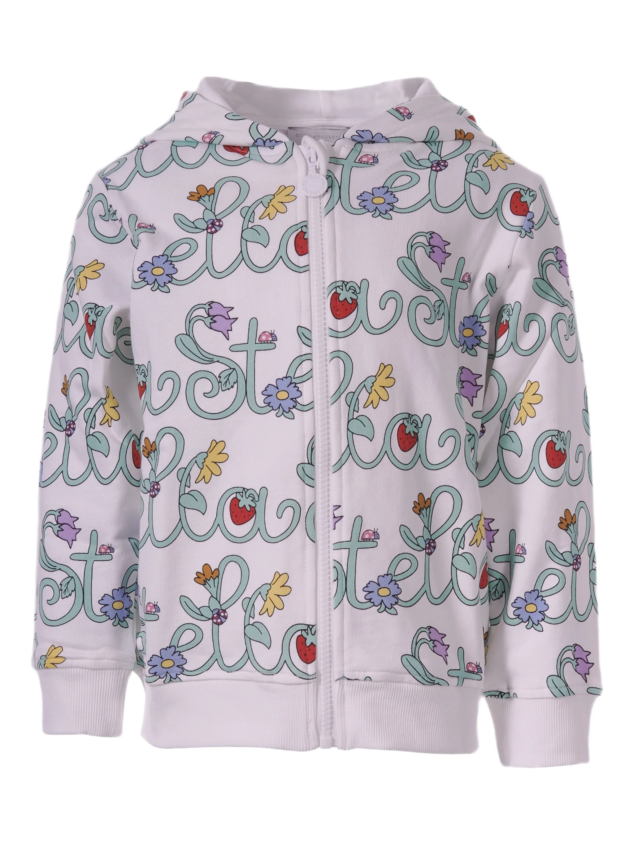 

Толстовка с принтом на молнии Stella Mccartney Kids, белый