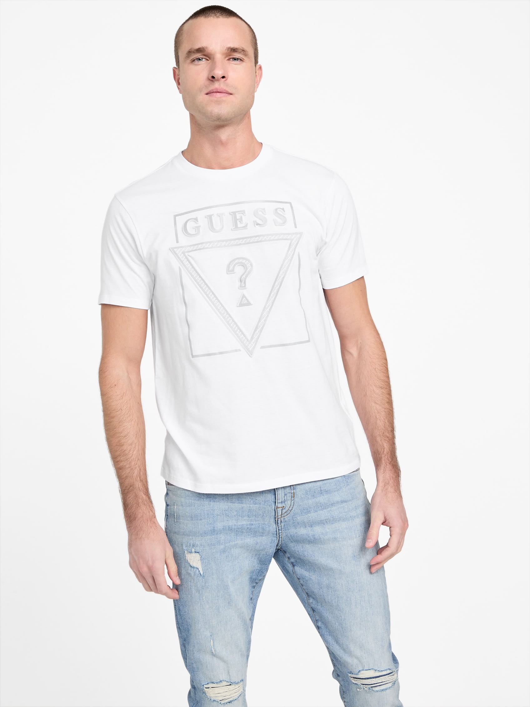 

Футболка с логотипом Eco Itzel Guess Factory, цвет pure white