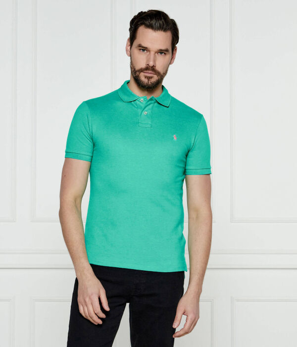 

Рубашка поло Slim fit Polo Ralph Lauren, зеленый