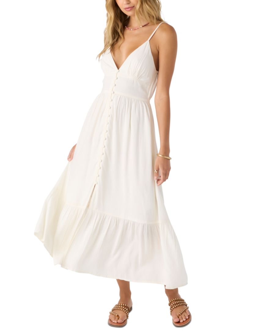 

Детское плетеное платье миди без рукавов с ярусным подолом O'Neill, Winter White