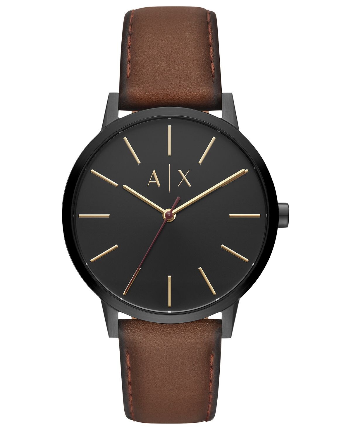 

Мужские часы с коричневым кожаным ремешком, 42 мм Armani Exchange