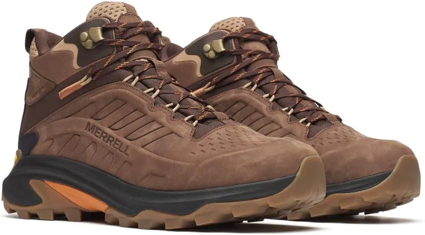 Мужские ботинки Merrell Moab Speed 2 Leather Mid водонепроницаемые, коричневый — фото 2