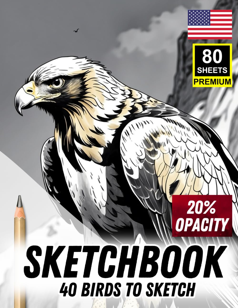 

Sketchbook: 40 Birds to Sketch - Trace, Shade & Practice with Elegant Avian Illustrations (20% Opacity): One Bird Per Page | 80 Premium Sheets | ... Inking, and Ornithology-Inspired Art Study (Independently published)