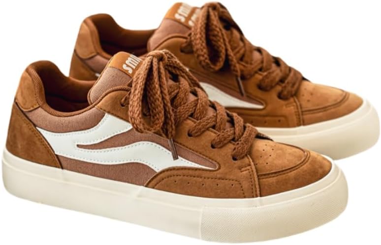 

Мужские стильные повседневные кроссовки осень/зима с низким верхом, толстой подошвой и износостойкие Clolinde, коричневый