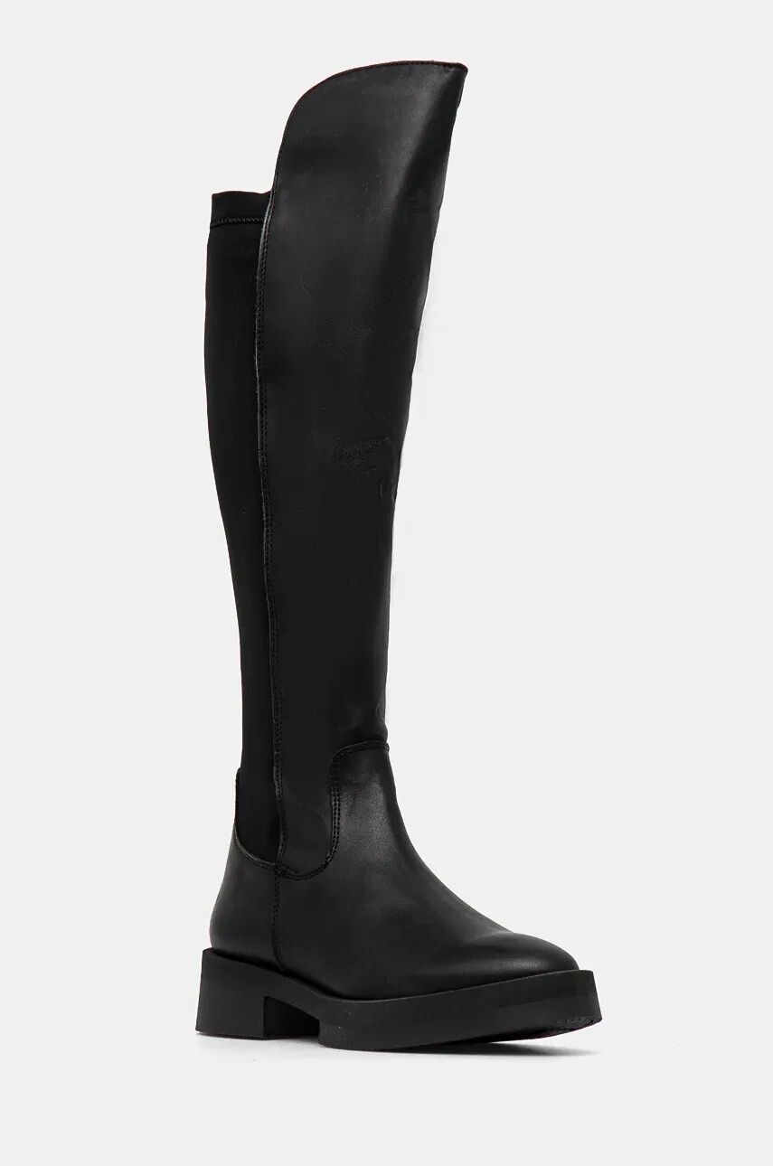 Сапоги женские Steve Madden Meave высокие из натуральной кожи и ткани, черный