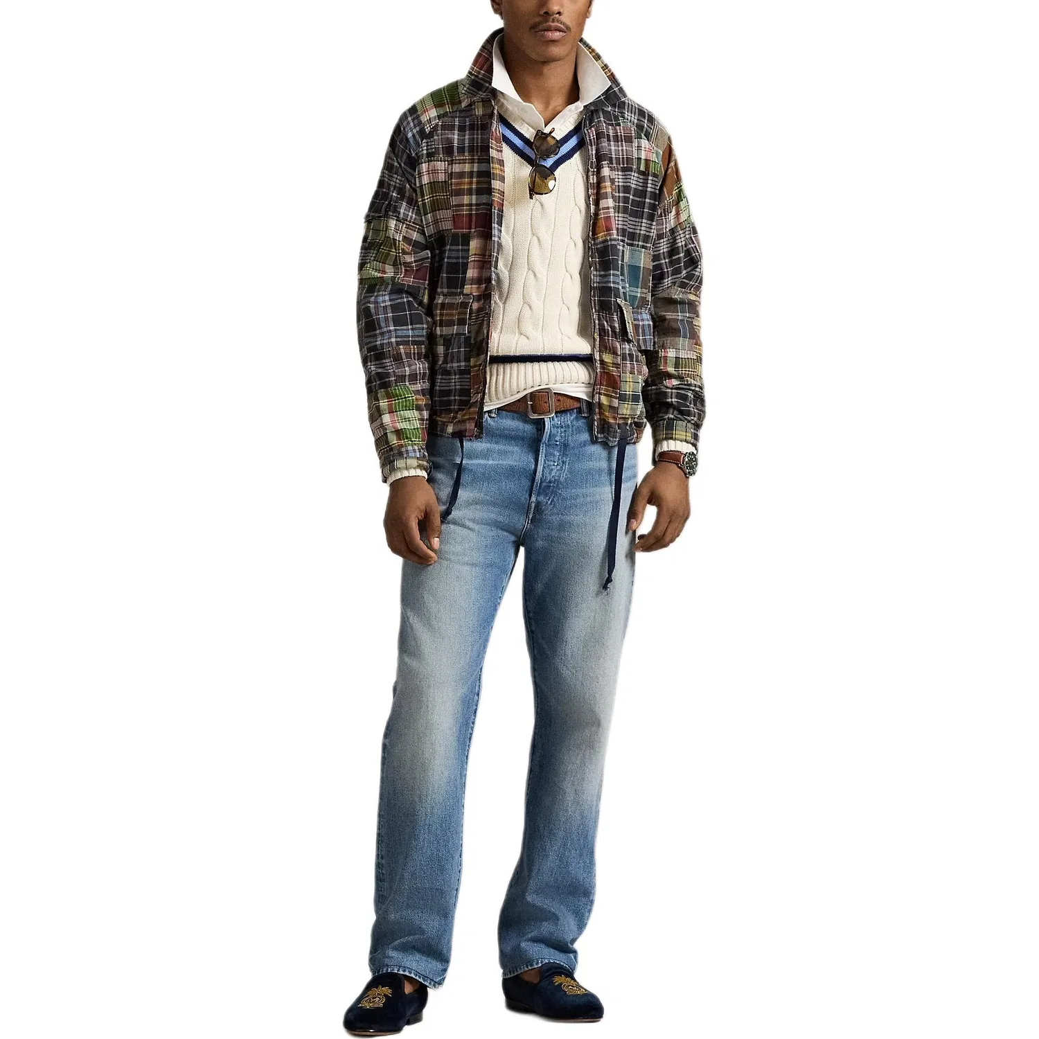 Куртка в клетку check-pattern Polo Ralph Lauren, Multicolor Patchwork — фото 3