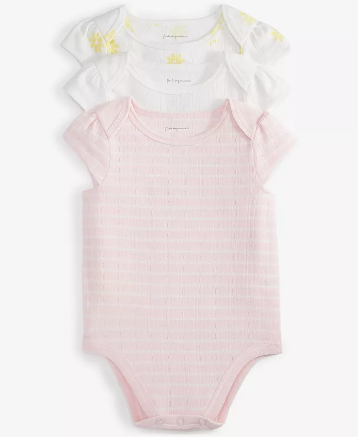 

Боди Baby Pointelle, набор из 3 штук First Impressions, белый