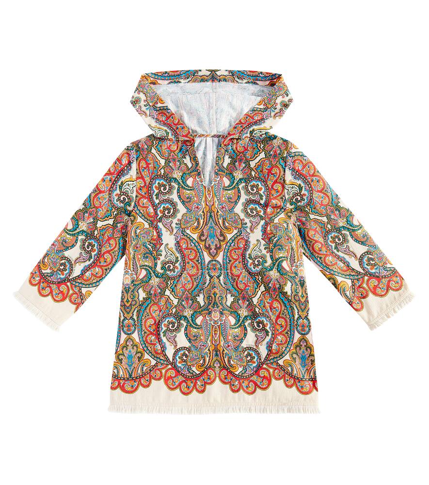 

Отти пейсли хлопковый пляжный топ Zimmermann Kids, Multi Paisley